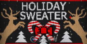 圣诞节毛衣样式问候动画短片AE模板 Videohive Holiday Sweater 9529076