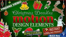 《DJ圣诞涂鸦运动设计元素 AE包装模板与视频素材合辑》Digital Juice Christmas Do...