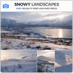 400组积雪覆盖山脉河流冬季雪景高清参考图片合集