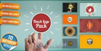 触摸媒体Logo演绎动画AE模板 Videohive Touch Logo Pack Flat Interactive Media R...