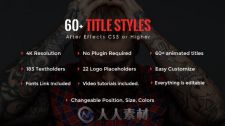 60个4K时尚动感文字字幕标题动画AE模板 SIXTYPLUS – 60+ TITLE STYLES