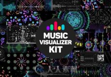音乐节拍可视化图形特效动画AE模板合辑 Videohive Music Visualizer Kit 13399700