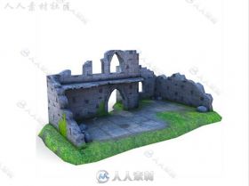 中世纪废墟历史环境模型Unity3D素材资源