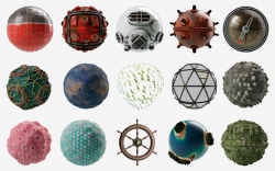 Allegorithmic公司的Signature Series材质项目中更新了新的素材 15款海洋主题材质集合