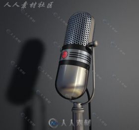 时尚3D麦克风模型 Microphone C4D模型合辑