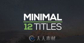 12个独特的最小标题动画AE模板 Videohive Minimal Titles 17919335