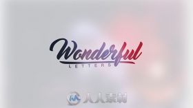 时尚精彩字母标题动画AE模板  Videohive Wonderful Letters 18101492