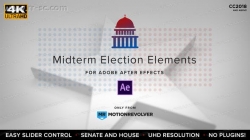 简洁选举国会参议图标信息图形元素AE模版