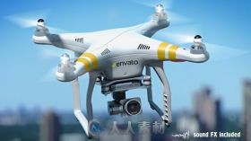 城市航拍宣传片头无人机四轴飞行器展示AE模板Videohive Quadcopter Phantom 16297...