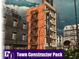 巨大的城镇建设者包城市环境3D模型Unity游戏素材资源
