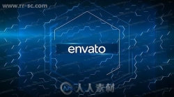 科技感电流盒子暗流涌动logo动画演绎AE模板