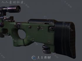 现代狙击步枪武器道具3D模型Unity游戏素材资源