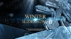 美丽的冬季雪花玻璃幻灯片相册动画AE模板 Videohive Winter Slideshow II 13618706