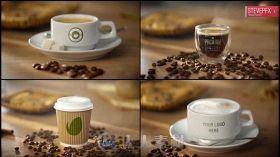 现代美洲卡布奇诺浓咖啡展示宣传视频包装AE模板Videohive Coffee AE Mockup Espre...