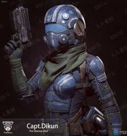 泰坦陨落游戏Yuliya Dikun上尉角色服装武器装备3D模型