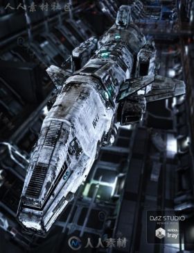 时尚黑色风格科幻宇宙飞船3D模型合辑