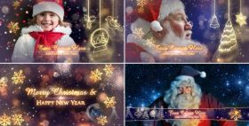 时尚金色粒子圣诞节促销幻灯片AE模板 Videohive Christmas Promo Pack 18967435