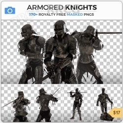 170组中世纪盔甲装甲骑士动作姿势高清参考图片合集