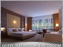 《浴室和卧室室内场景》Bathroom & bedroom interior scenes