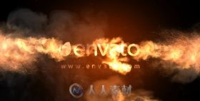 炫酷炙热火焰粒子燃烧标志显示LOGO演绎AE模板 Videohive Fire Logo 19883707