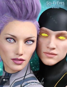 超酷未来科幻神奇的眼睛3D模型合辑
