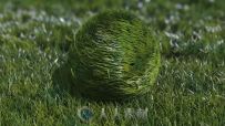 毛绒草球Logo演绎动画AE模板 Videohive Bouncy Grass Ball Logo Reveal 9280907