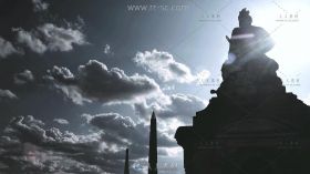 法国巴黎灰色调下埃菲尔铁塔夜景实拍视频素材