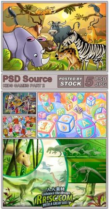 《童趣做游戏漫画PSD分层系列2》PSD Source - Kids Games 2