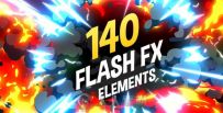 140超酷闪光特效动画AE模板合辑 Videohive 140 Flash FX Elements 11266469