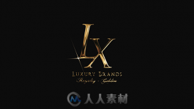 金色豪华光泽企业标志显示Logo演绎AE模板Videohive Golden Luxury Logo Reveal 19...