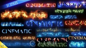 酷炫电影文本样式文字字幕标题动画AE模板  Videohive Cinematic Text Styles Pack