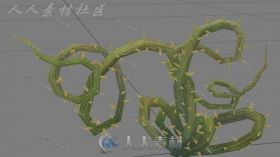 沙漠植物荆棘，藤蔓3D模型