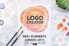 380款创意LOGO标识PSD模板LogoCreator-380-Elements-Mock-Ups