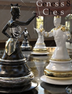 人像国际象棋造型角色3D模型合集