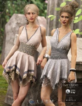 可爱时尚美丽的女性裙子3D模型合辑