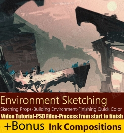 概念环境草图数字绘画实例训练视频教程