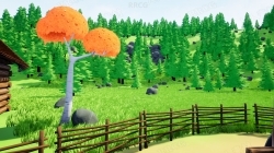风格化卡通室外森林小木屋环境场景Unreal Engine游戏素材资源