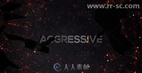 屏幕破碎火焰爆炸效果影视片头视频包装AE模板 Screen Shatter Aggressive Trailer