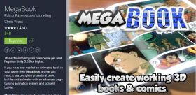 Unity 连环画杂志书代码编辑 MegaBook 1.33 unity3d asset
