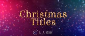 美丽的金色画笔圣诞节标题展示幻灯片AE模板 Christmas Titles