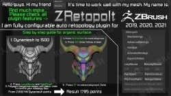 ZRetopoIt自动重拓扑Zbrush插件V4.0版