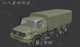 高精度军用卡车3D模型