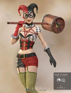 可爱性感的小丑女性3D模型合辑
