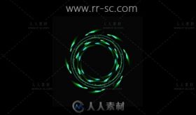 极具科技感的绿色光圈旋转效果视频素材