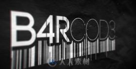 震撼炫酷现代数字条形码展示幻灯片AE模板Videohives Barcode Reveal Barcode Reveal