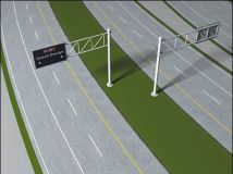 道路桥梁立交桥天桥3D模型