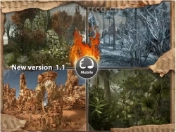 逼真立体森林沙漠岩石村庄环境场景Unity游戏素材资源