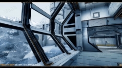 科幻科技感室内走廊场景UE4游戏素材资源