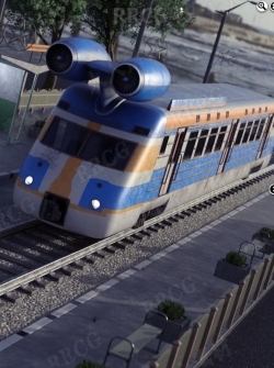 喷气动力火车交通工具3D模型合集