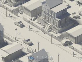 乡间别墅城市环境模型Unity3D资源素材